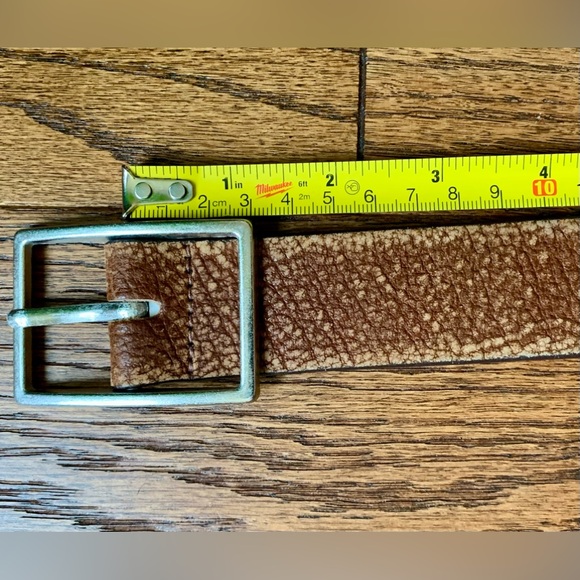 Eterio full grain leather belt Vintage size 44” - Picture 3 of 11